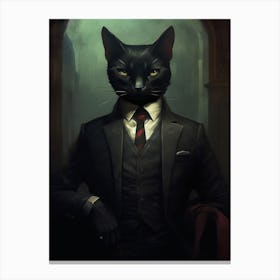 Gangster Cat Bombay Cat Canvas Print