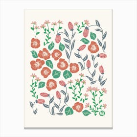 Dreamy Garden [cream] Canvas Print