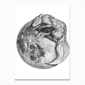 Moon Fox Canvas Print