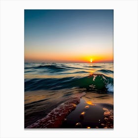 Sunset At The Beach-Reimagined 4 Canvas Print