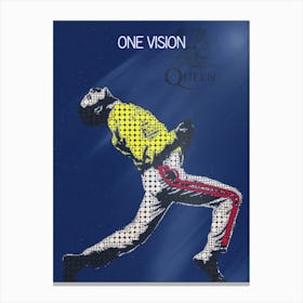 One Vision Freddie Mercury Queen Canvas Print