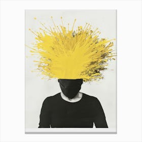 Yellow Splatter Canvas Print Canvas Print