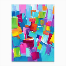 Abstract Of Colorful Squares Canvas Print