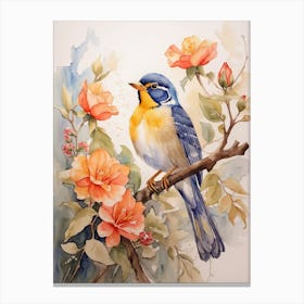 Bird On A Branch Canvas Print