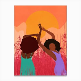 Black Woman art(Summer) Canvas Print