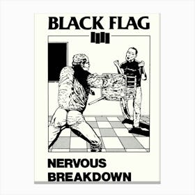 Black Flag Nervous Breakdown band music Canvas Print