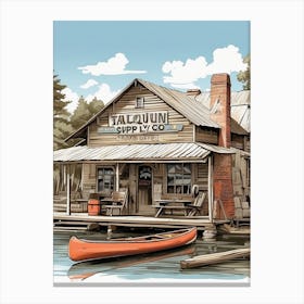 Hallin'S Canoe Shop Canvas Print