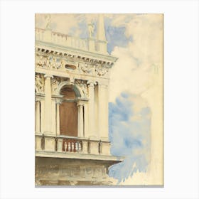 A Corner Of The Library In Venice, John Singer Sargent Canvas Print