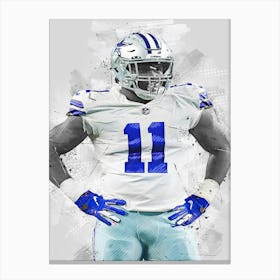 Micah Parsons Dallas Cowboys Canvas Print