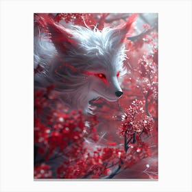 Beautiful Fantasy White Fox 1 Canvas Print