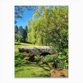 Stone Bridge In St Fagans garden Canvas Print