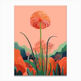 Boho Plant Painting Ponytail Palm 1 Canvas Print