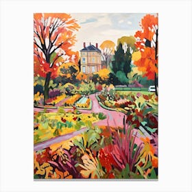 Autumn Gardens Painting Kew Gardens London 8 Canvas Print