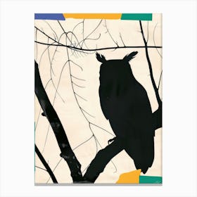 Owl 2 Cut Out Collage Canvas Print