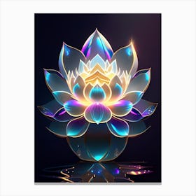 Sacred Lotus Holographic 2 Canvas Print
