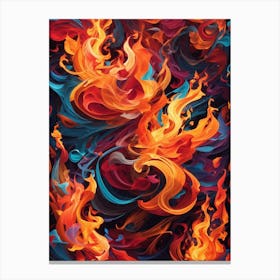 Abstract Flames Canvas Print