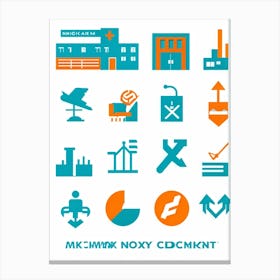 A Modern And Comprehensive Collection Of Pictograms A Mix Of Environmental And Construction Pictogr (5) Canvas Print