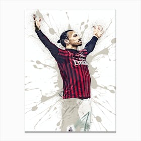 Zlatan Ibrahimovic Ac Milan Canvas Print