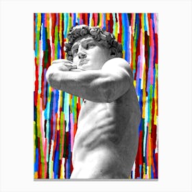 David - Michelangelo - photo montage Canvas Print