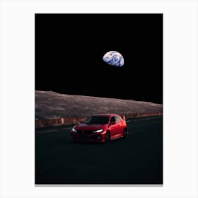 Honda Civic In Space Canvas Print