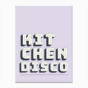 Kitchen Disco in Lilac Canvas Print