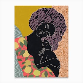 African Mother And Daughter Canvas Print