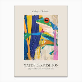 Frog 1 Matisse Inspired Exposition Animals Poster Canvas Print