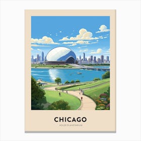 Adler Planetarium 5 Chicago Travel Poster Canvas Print