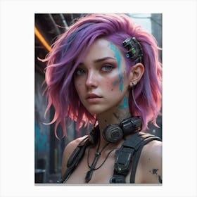 Cyberpunk Girl Canvas Print