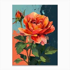 Orange Rose 1 Canvas Print