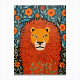 Lion In The Forest 2 Canvas Print