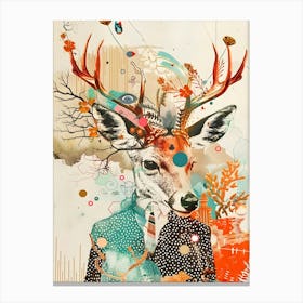 Abstract Deer Canvas Print