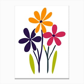 Flowers On A White Background 12 Canvas Print