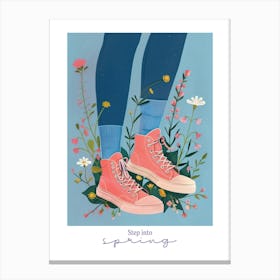 Step Into Spring Flowers And Sneakers Spring 1 Canvas Print