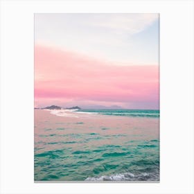 Langkawi Beach, Langkawi Island, Malaysia Pink Photography 1 Canvas Print
