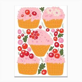 Cupcakes Kitchen Dining 1 Canvas Print