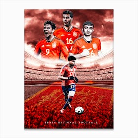 Spain Footbal Poster Canvas Print