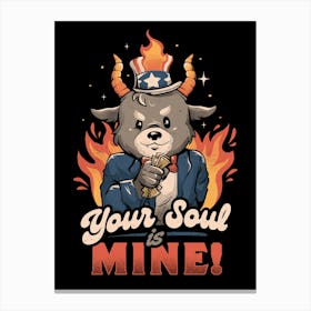 Your Soul is Mine - Funny Evil Cute Baphomet Goth Gift Canvas Print