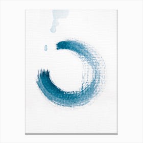 Aquarelle Meets Pencil Circle Canvas Print