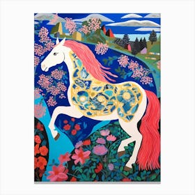 Maximalist Animal Painting Horse 3 Canvas Print