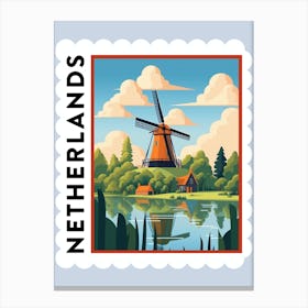 Netherlands 1 Travel Stamp Poster Canvas Print