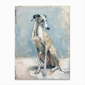 Greyhound Acrylic Painting 4 Canvas Print