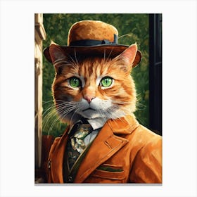 Cat In A Suit 1 Canvas Print