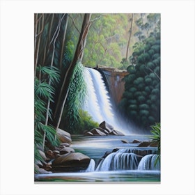 Cooinda Falls, Australia Peaceful Oil Art  Canvas Print