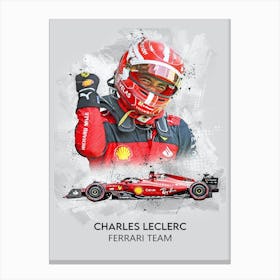 Charles Leclerc Ferrari 1 Canvas Print