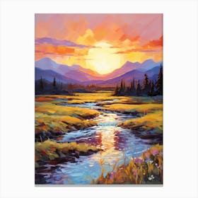 Sunset River 1 Canvas Print