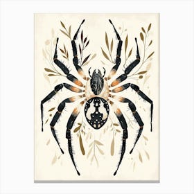 Colourful Insect Illustration Spider 12 Canvas Print