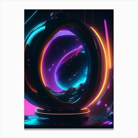 Gravity Well Neon Nights Space Canvas Print