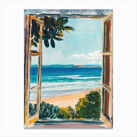 Travel Poster Happy Places Byron Bay 2 Canvas Print