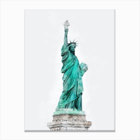 Statue Of Liberty Watercolor Painting 5 Canvas Print